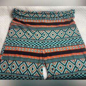 Geometric Patterned Wide Leg Pants